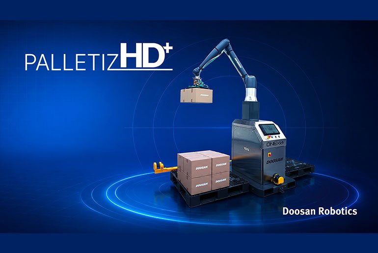 Doosan Robotics Unveils AI Palletizing Solution PalletizHD+ at Automate 2026