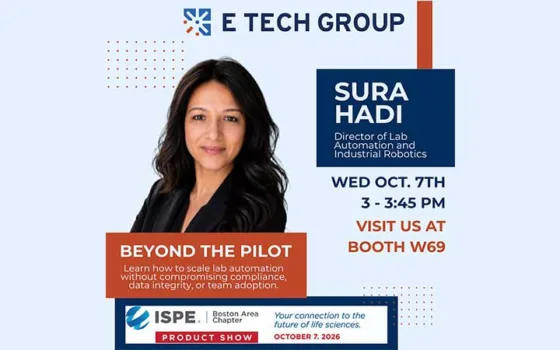 E Tech Group to Present Lab Automation Insights at ISPE Boston 2026