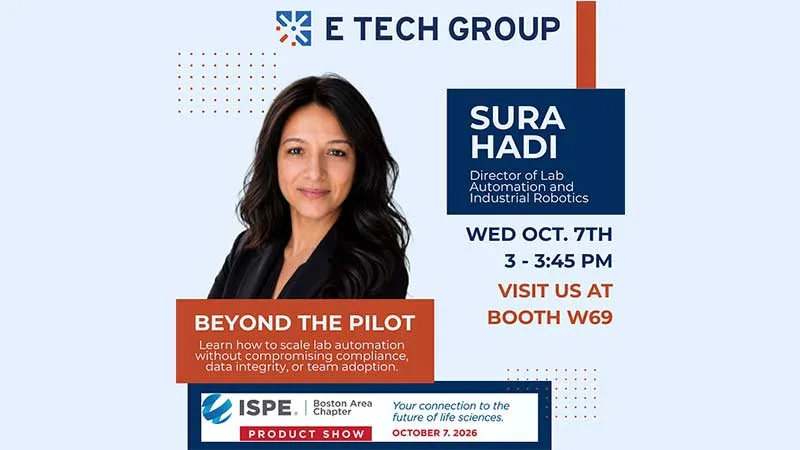 E Tech Group to Present Lab Automation Insights at ISPE Boston 2026