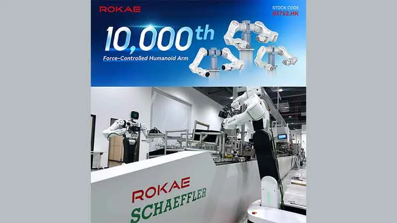 ROKAE delivers its 10,000th humanoid force-controlled arm